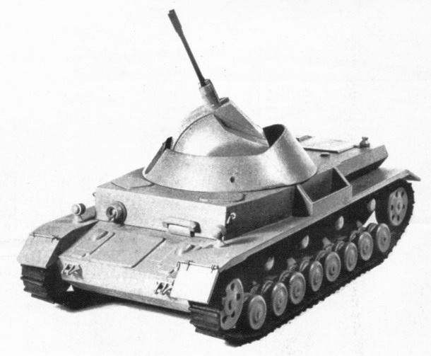 Model of the Kugelblitz anti-aircraft tank