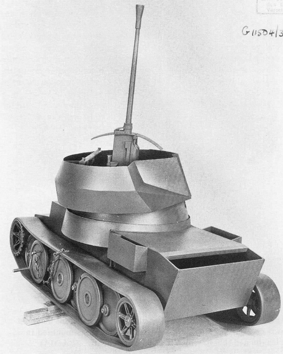 Scale model of the Leichter Versuchsflakwagen, turret rotation mechanism
